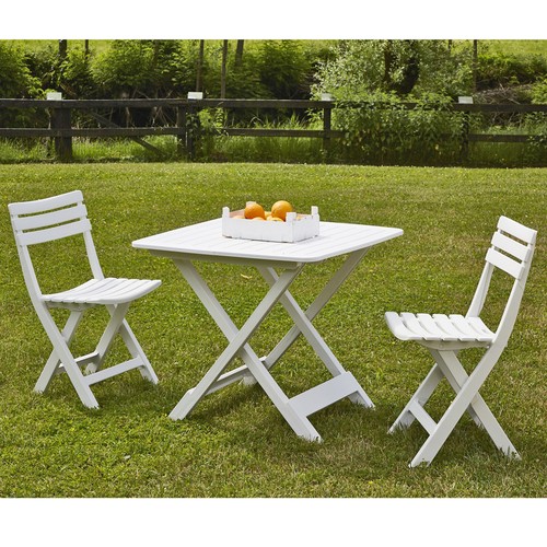 Folding table and - chairs, set