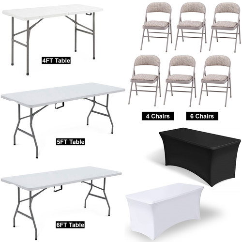 6ft folding table trestle - folding,