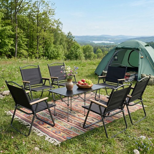 Camping table and chairs - table, set