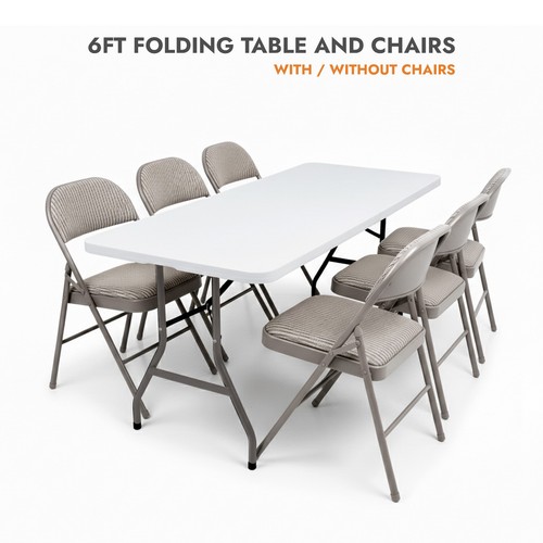 6ft folding table trestle - table,