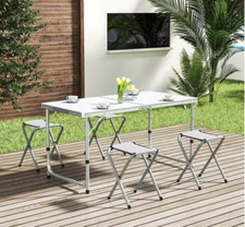 White Foldable Picnic Table